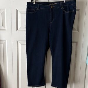 Michael Kors Skinny - Women's Dark Navy Cropped Jeans